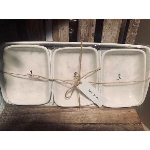 Rae Dunn Icon OG 2018 Number 1-2-3 Serving‎ Tray & Trinket Trays - Picture 3 of 4
